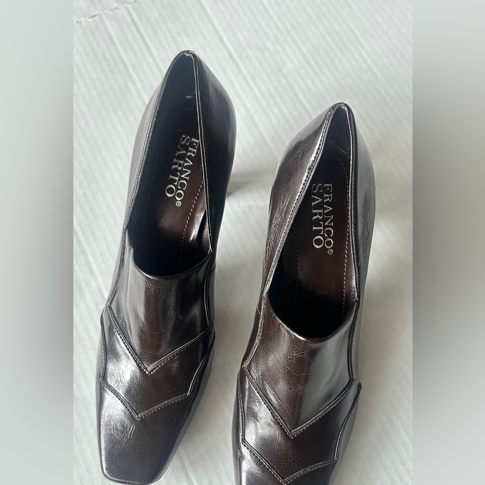 FRANCO SARTO Women's Size 9 Brown Patent‎ Pumps L-Tapas